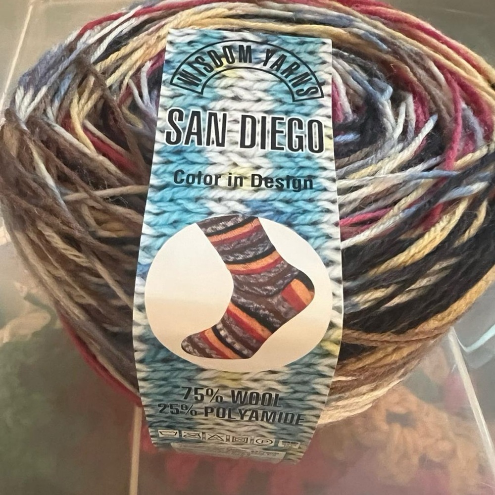 Wisdom yarns San Diego Colorful yarn